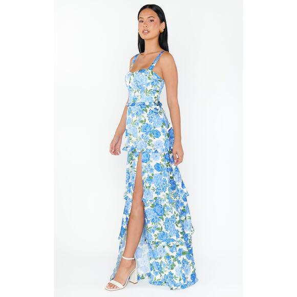 Show Me Your Mumu Lady Corset Dress in Cottage Floral Blue M - Picture 10 of 11